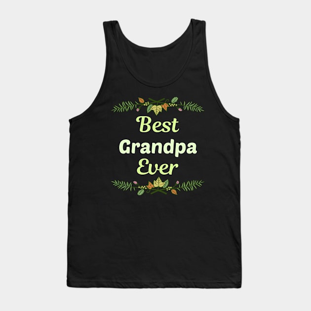 Family Leaf Grandpa Tank Top by Happy Life